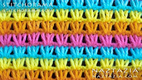 HOW To CROCHET TUNISIAN SHELL STITCH LACE Stitchorama By Naztazia