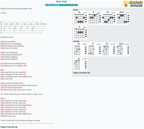 Chord: Main Hati - tab, song lyric, sheet, guitar, ukulele | chords.vip