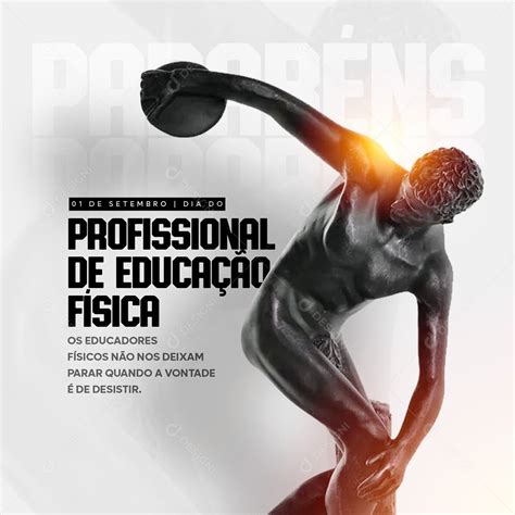 Dia Do Profissional Da Educação Física 1 de Setembro Social Media PSD