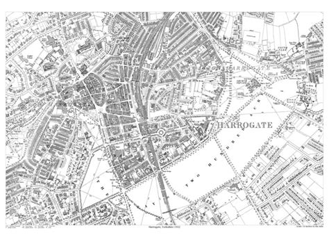 Harrogate 1932 map - old maps of Yorkshire