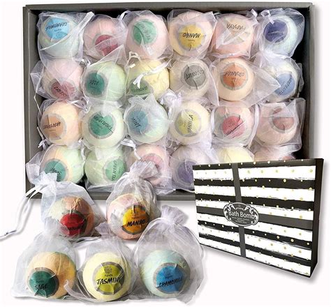 Aromatherapy Bath Bomb T Set24 Individually Wrapped Bath Bombs In Gorgeous Mesh