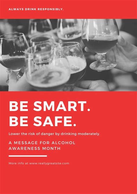 Free Custom Printable Alcohol Awareness Poster Templates Canva