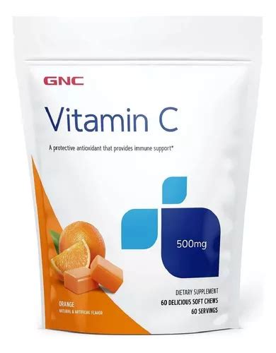 Vitamina C Mg Gnc Masticables Sabor Naranja Mercadolibre