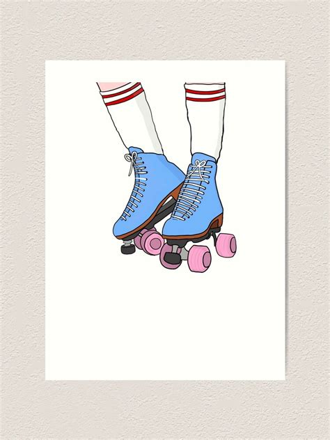 Art Print Roller Skates Aesthetic Sailor Moon Retro Illustration Cute