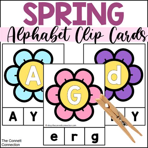 Spring Alphabet Clip Cards By Teach Simple