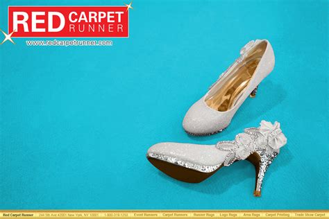 White Wedding Shoes On Light Blue Carpet Redcarpetrunn Flickr