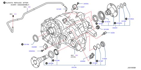 Nissan Altima Transfer Case Output Shaft Seal La D