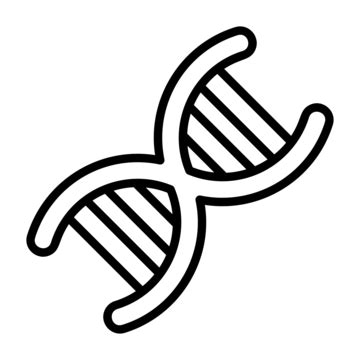 Dna Line Icon Vector Biology Chromosome Dna PNG And Vector With