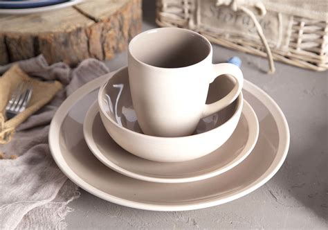 Popular Color Glaze Stoneware 16 Pcs Dinnerware Set China Multi Color And Stoneware Price