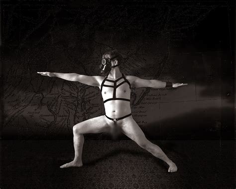 Warrior Virabhadrasana Archival Pigment Print Male Nude Yoga