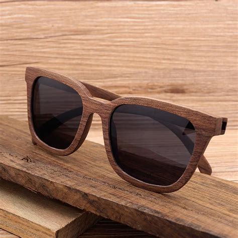 Gorgeous Black Walnut Wooden Sunglasses Uv Sunglasses Wooden Sunglasses Trending Sunglasses