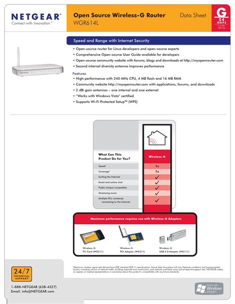 Netgear Wgr614l Wireless Router Datasheet Manualslib