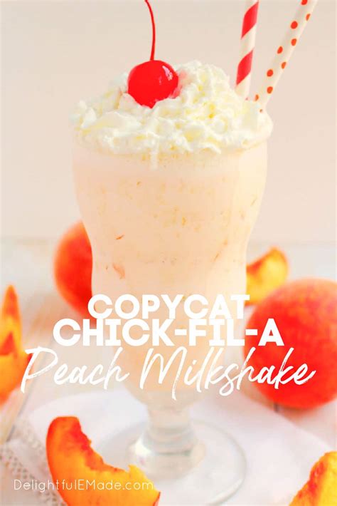 Copycat Chick-fil-A Peach Milkshake - Delightful E Made