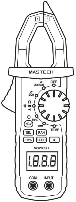 MASTECH MS2009C Digital Clamp Meter User Guide