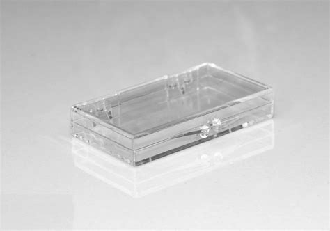 2 x 1-1/8 x 1/4 Small Plastic Box with Hinged Lid #20 | Thornton Plastics