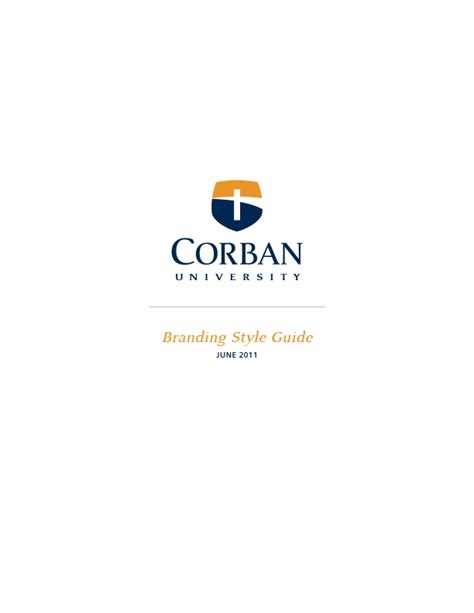 Corban University | PDF document | Branding Style Guides