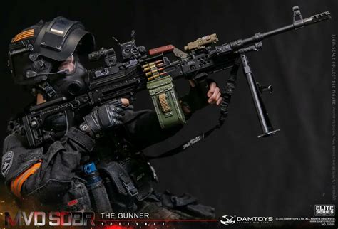 New Product Damtoys Russian Spetsnaz Mvd Sobr Pkm Gunner Scale