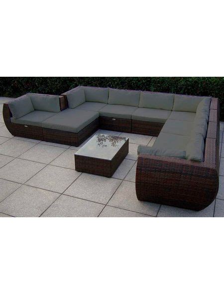 Loungeset Extreme 1 XXL Sofa 1 Hocker Tisch Polyrattan Jetzt