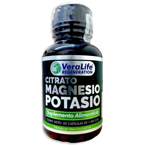 Citrato De Magnesio Y Potasio C Psulas