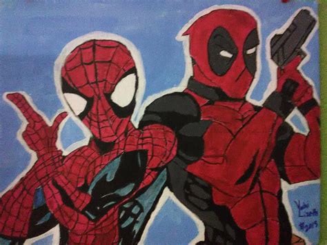 Deadpool and Spidey by YOSHI-day on DeviantArt