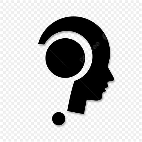 Person Thinking Silhouette Vector PNG