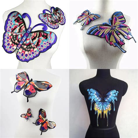 Buy 1 Set Butterfly Diy Clothing Patches Big Iron On