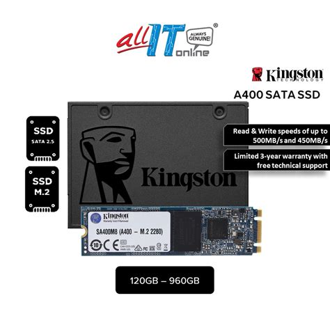 Kingston A400 2 5 SATA Solid State Drive SSD 240GB 480GB 960GB