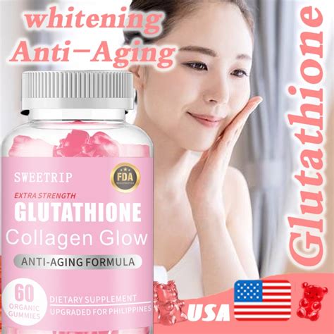 Sweetrip Glutathione Collagen Gummies Anti Aging Whitening Skin Glow