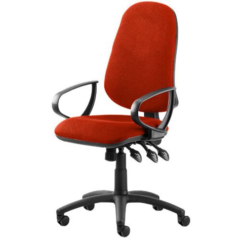 Eclipse Iii Lever Task Operator Office Chair With Loop Arms In Pimento