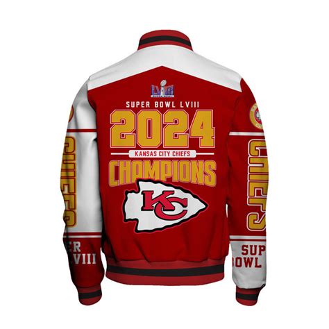 Kansas City Chiefs 2024 Super Bowl Champions Varsity Jacket Power Wy