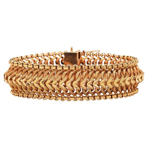 French Vintage Yellow Gold Bracelet For Sale At Stdibs