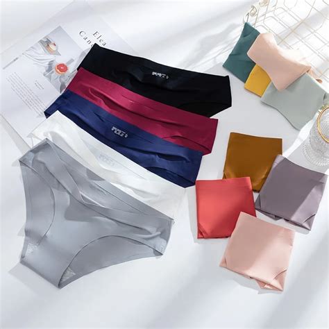 Seamless Panties Women Female Silk Panties Satin Sexy Lingerie