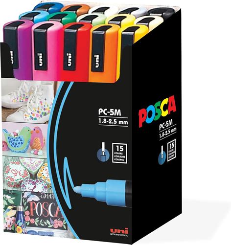 Uni Posca Paint Marker Pen Medium Point Set Of 15 PC 5M 15C