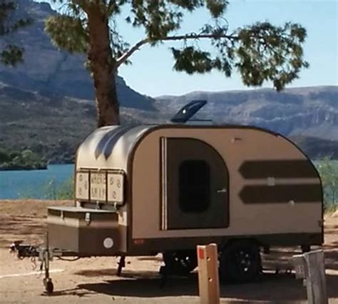 Home Built Teardrop Camper Crafted Out Of Poor Mans Fiberglass Teardrop Camper Trailer Plans