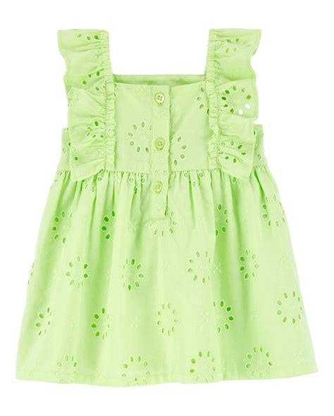 Vestido Beb Babados Em Laise Verde Carter S Carter S Oficial