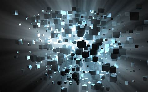 Gray And Teal Cubes Wallpaper Abstract Geometry Cube Hd Wallpaper