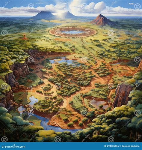 Tsavo East National Park Map Stock Illustration | CartoonDealer.com ...