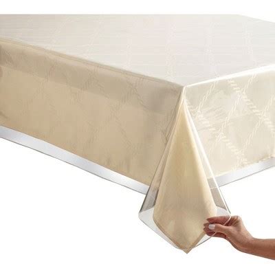 Clear Plastic Table Cover, With Edge, 54" X 70" Rectangle : Target