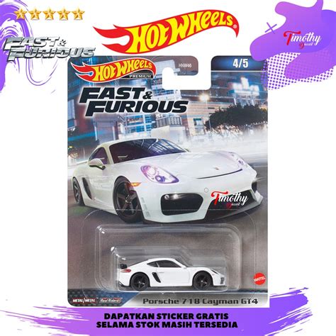 Jual Hot Wheels Premium Porsche Cayman GT Putih Fast Furious Collector Shopee Indonesia