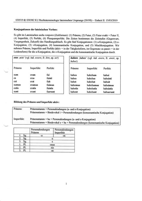 Latein Formenlehre VO UE Lateinische Formenlehre Und Syntax Studocu