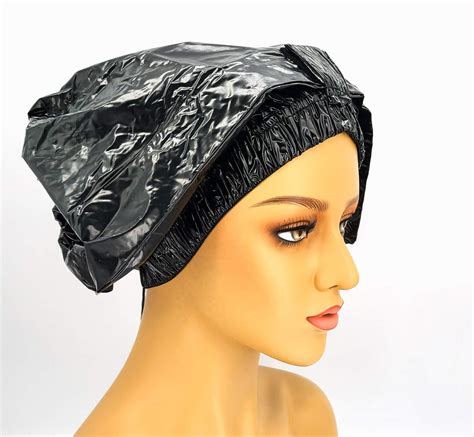 Jumbo Black Shower Cap For Braids Locs And Extensions Waterproof