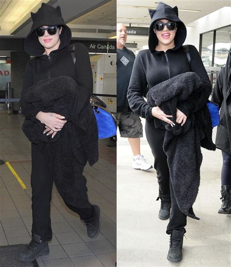 Khloe Kardashian Rocks Black Cat Jumpsuit With Feline Ears