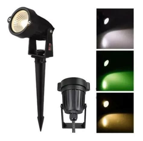 Luminária Espeto Jardim Cob Led 7w Prova Dágua Bivolt Verde MercadoLivre