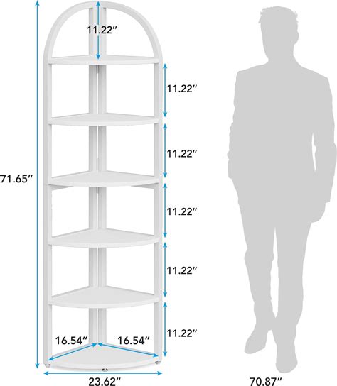 Tribesigns Estante Esquinero Blanco Estanter A Esquinera De Niveles