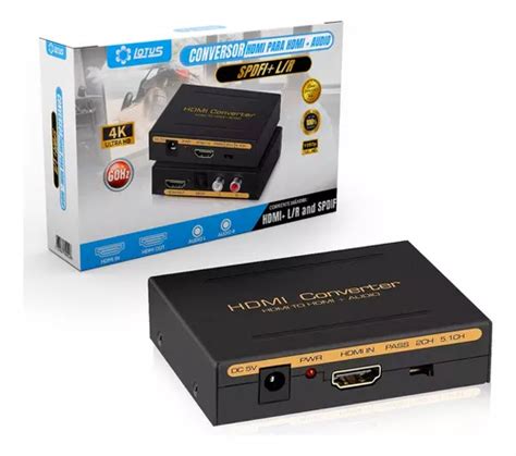 K Hdmi Para Conversor De Udio Est Reo Extrator Spdif R L Ptica Sinal