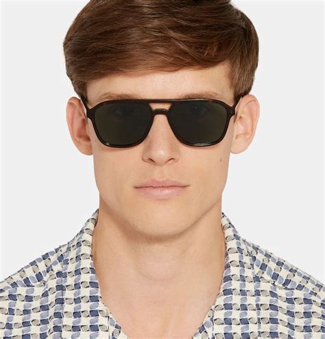 Paul Smith Alder Aviator Style Tortoiseshell Acetate Sunglasses In