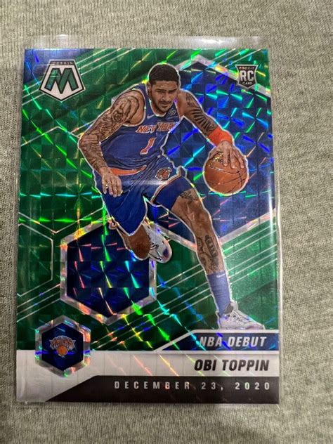 Mosaic Obi Toppin New York Knicks Rc Nba Debut Green Prizm