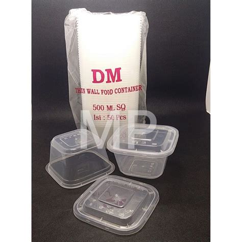 Jual Thinwall Food Container Sq Ml Thin Wall Kotak Plastik Isi Pcs