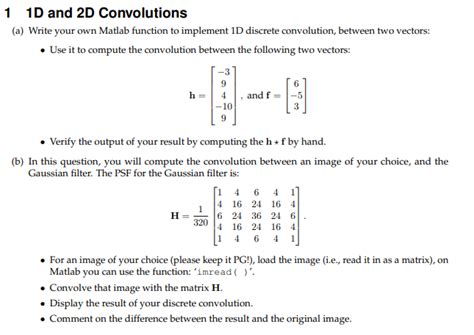 Solved Write Your Own Matlab Function To Implement D Chegg