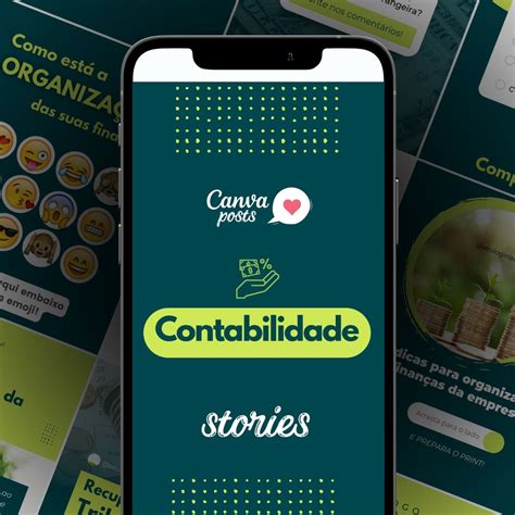 Canva Posts CONTABILIDADE 110 Templates Stories Canva Posts Hotmart